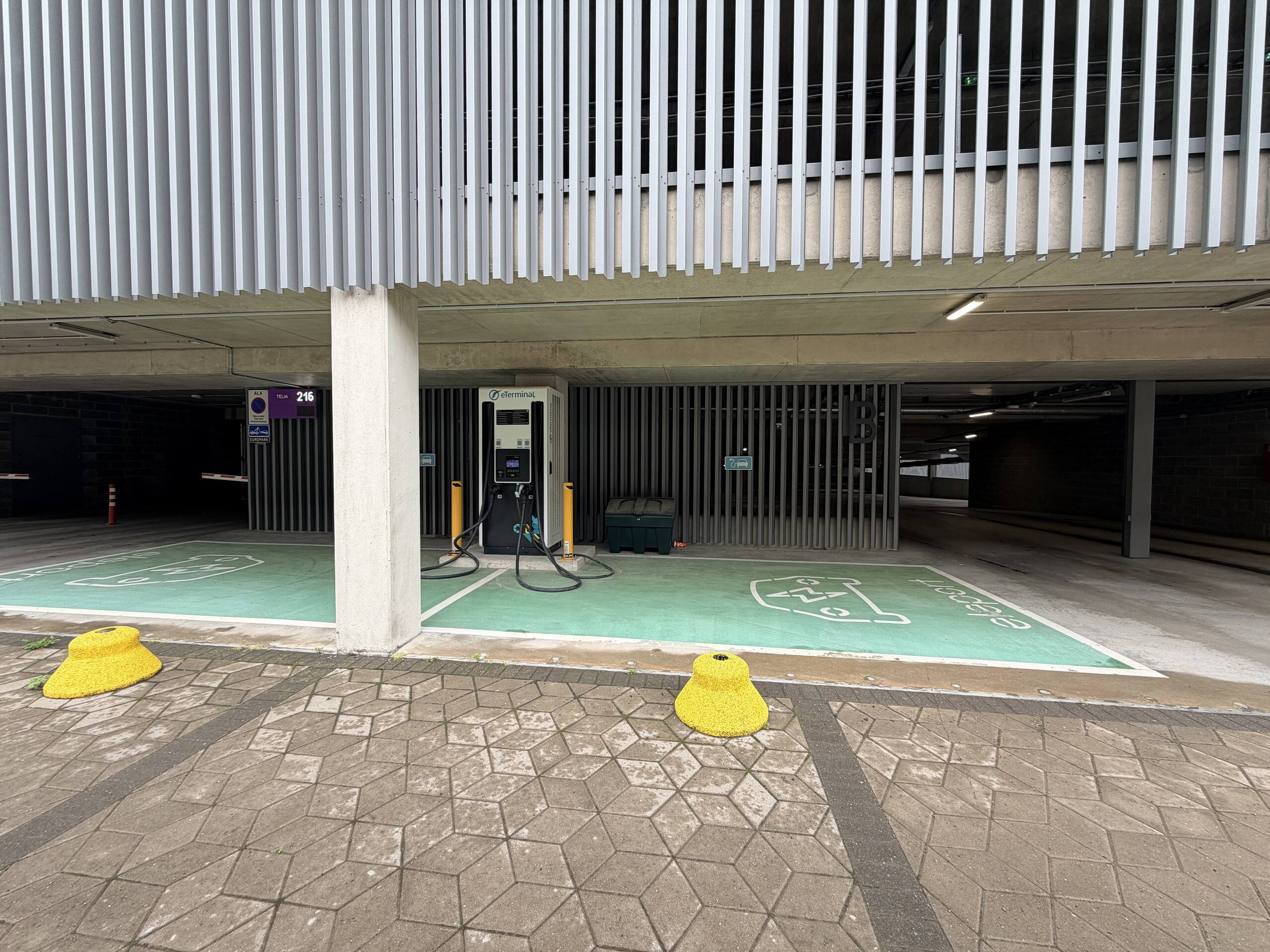 EV charging point in the garage.