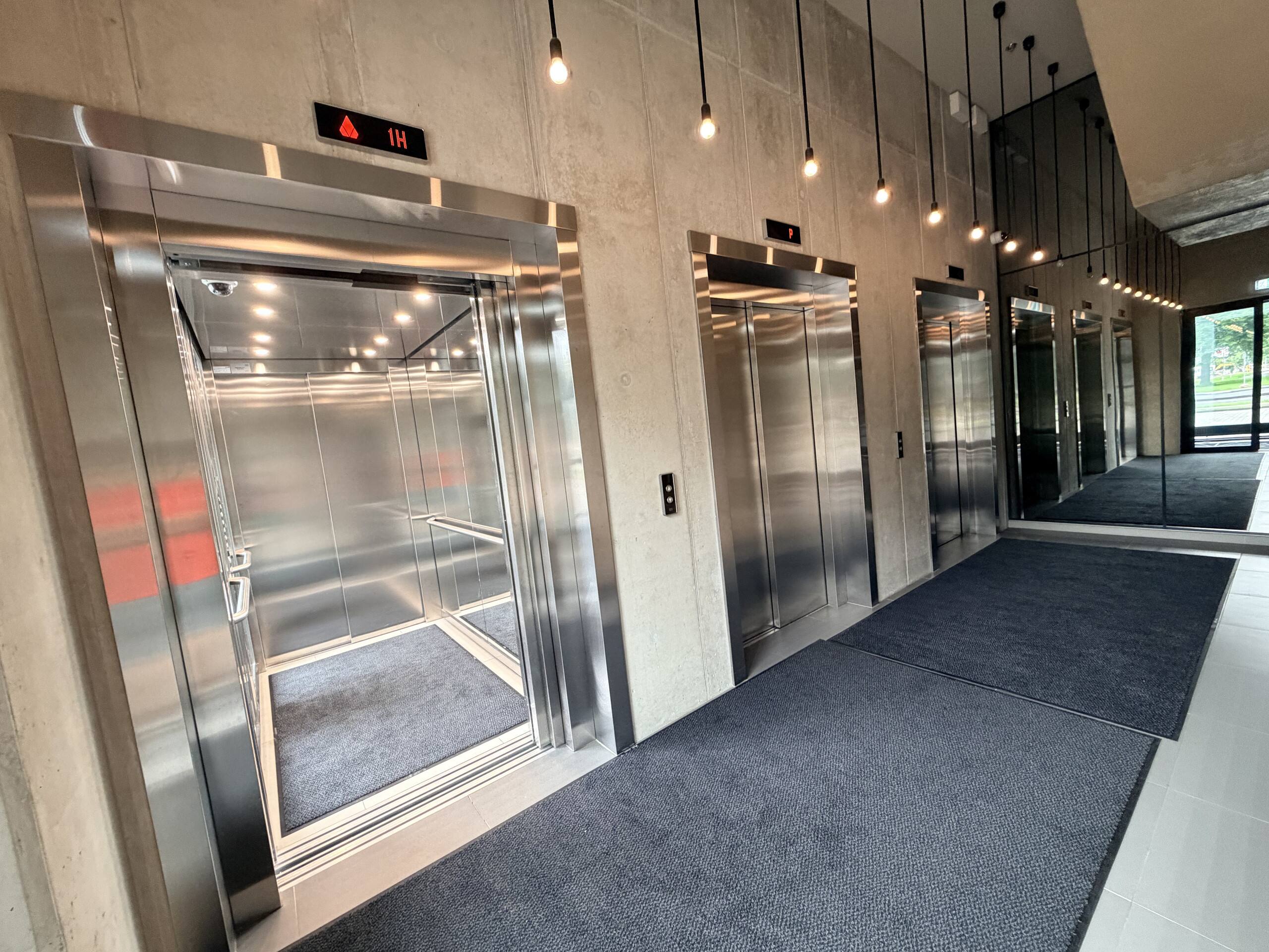 Lift lobby in the building.