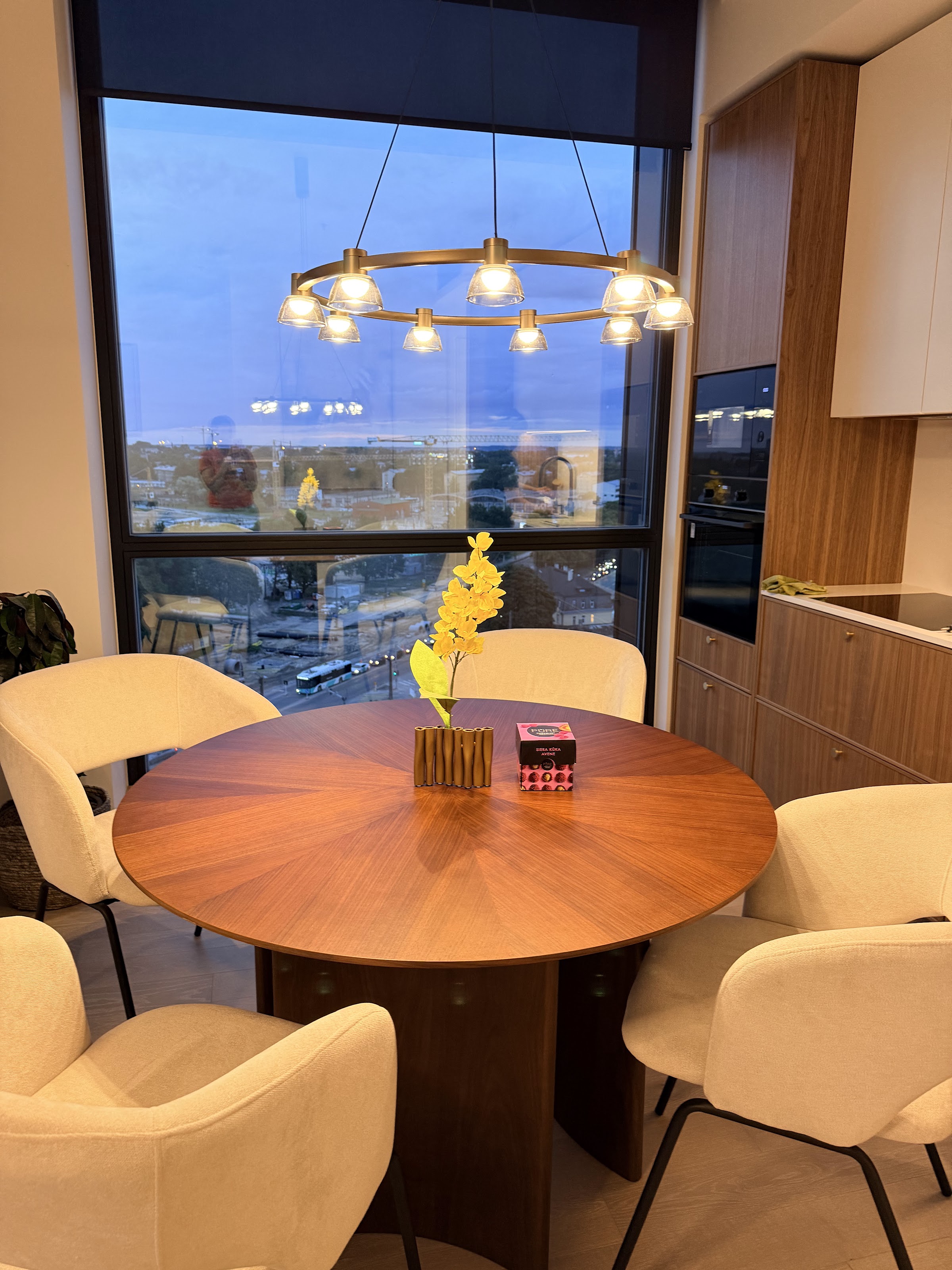 The dining area seen from the kitchen.